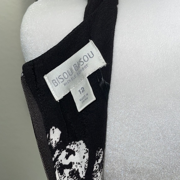 Bisou bisou black and white jumpsuit with belt new with tags - Picture 10 of 10